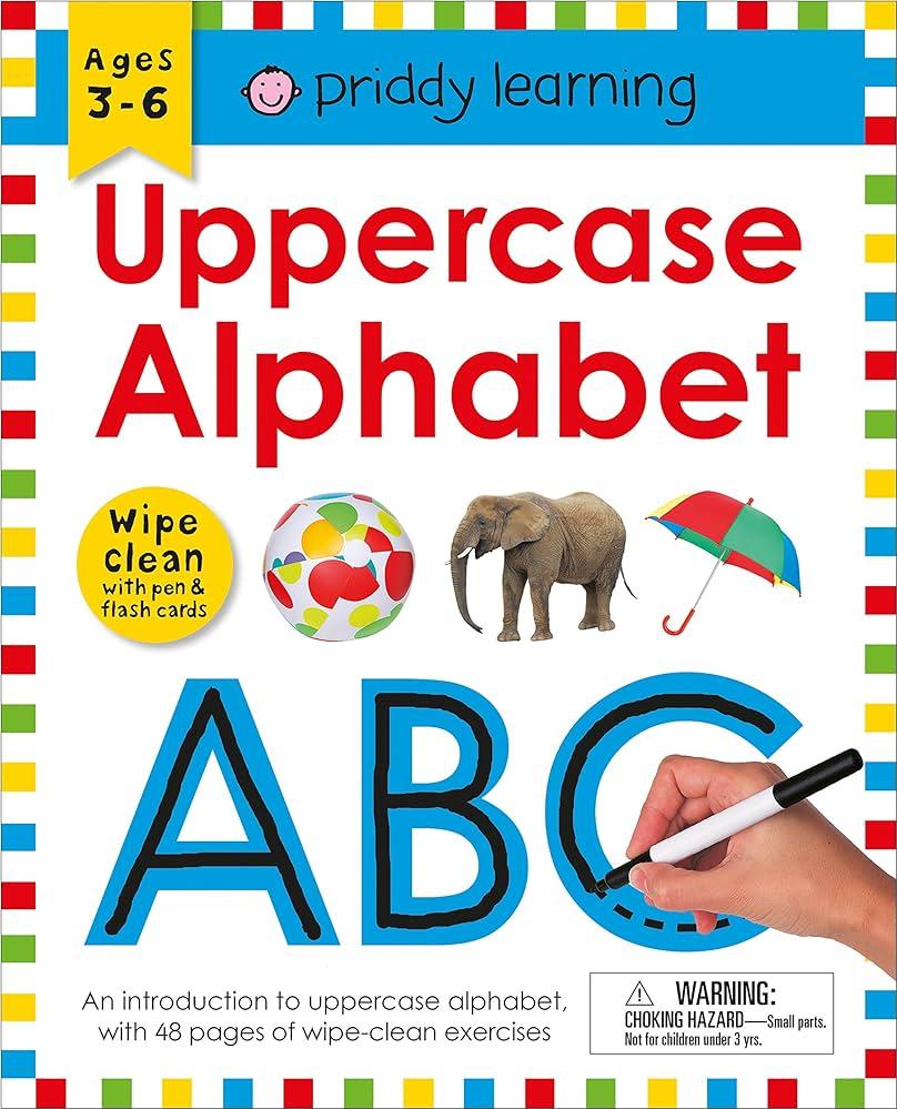 Links to Wipe Clean Workbook: Uppercase Alphabet (Enclosed Spiral Binding): Ages 3-6; Wipe-Clean with Pen & Flash Cards (Wipe Clean Learning Books) by Roger Priddy