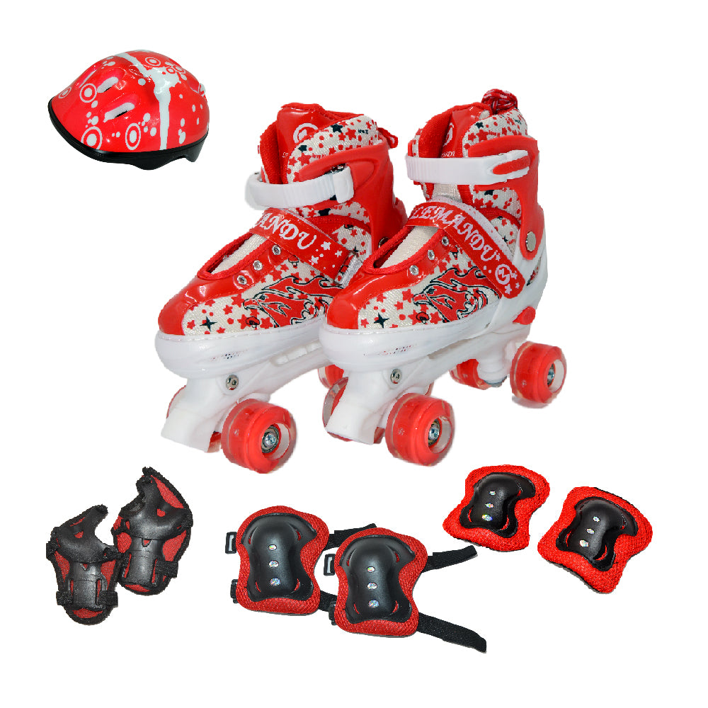 Adjustable Roller Skates Size 35-38 Red