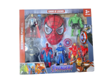 Superhero Action Figure Set for Kids – 8-Piece Hero Figures with Web Mask, Shields & Armor