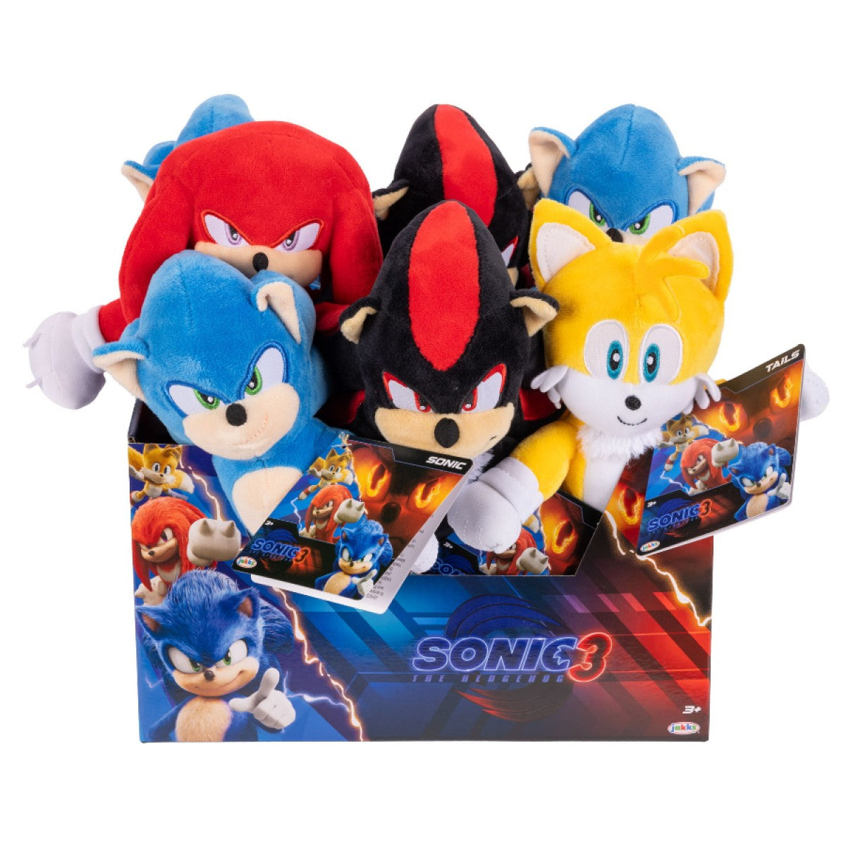 Sonic 3 Movie Basic Plush (9", Assorted, Pack of 4)