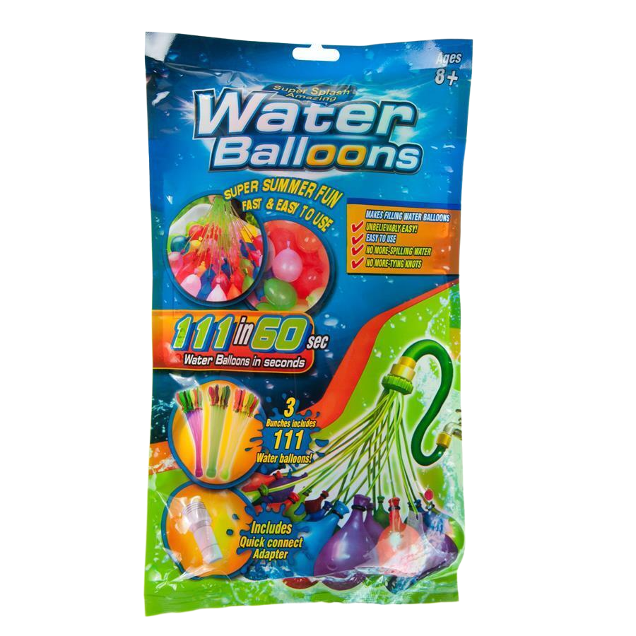 Water Balloons – 111 Pieces, Assorted Colors