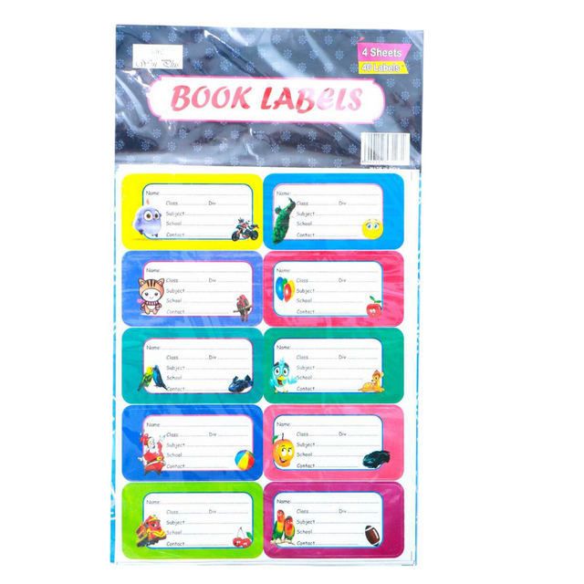 Self-Adhesive Notebook Labels (Assorted Designs, Sold as Single)