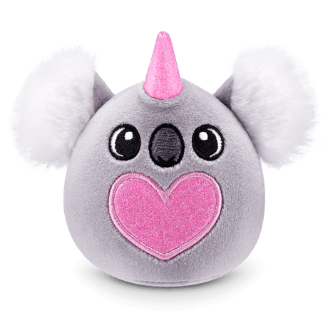 Rainbocorns Baby Eggzania S1 (Assorted) - Adorable Mini Plush Surprise Egg with Glitter Hearts and 7 Collectibles - Assorted