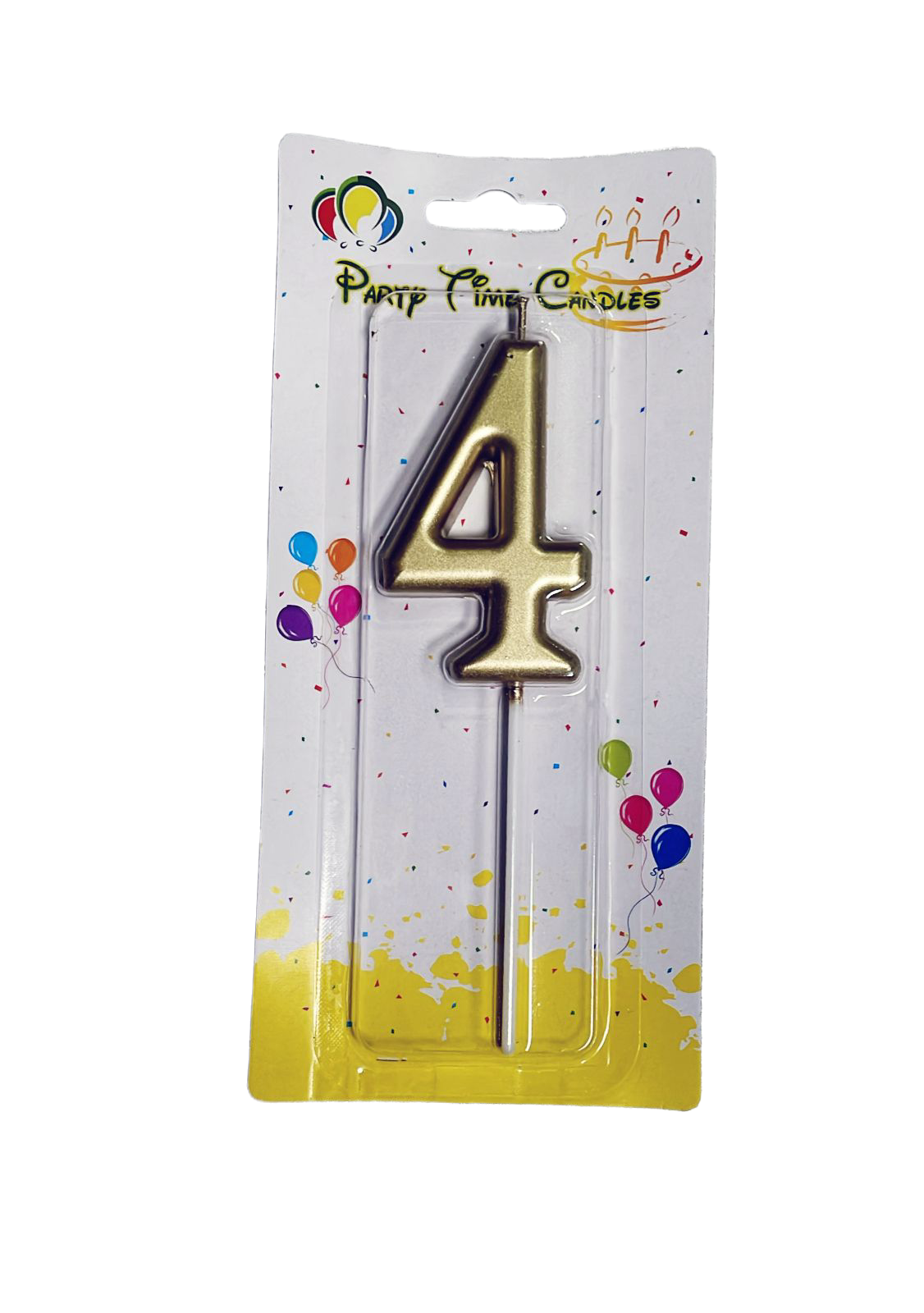 Age 4 Gold Candle Birthday Party Decoration
