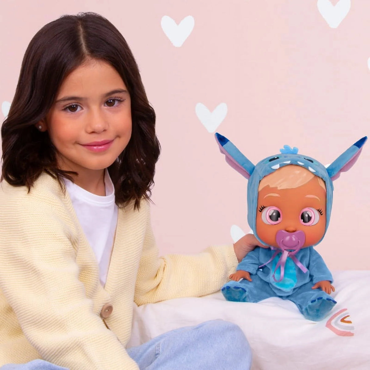 Cry Babies Disney Stitch -12" Baby Doll Stitch Themed Pajamas for Girls and Kids 18M and up
