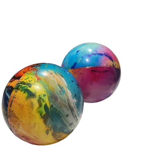 Assorted Colorful Bouncy Balls - 6-Pack High-Bounce Fun Toys