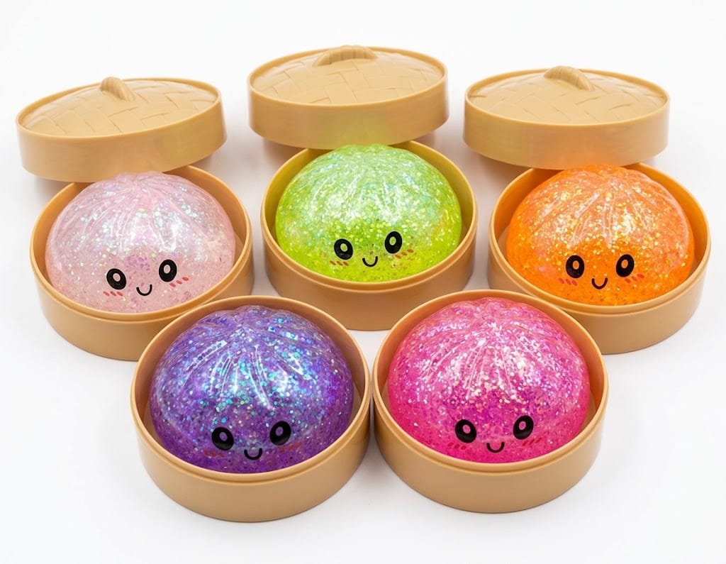 Big Glitter Dumpling Squishy Toy – 15CM