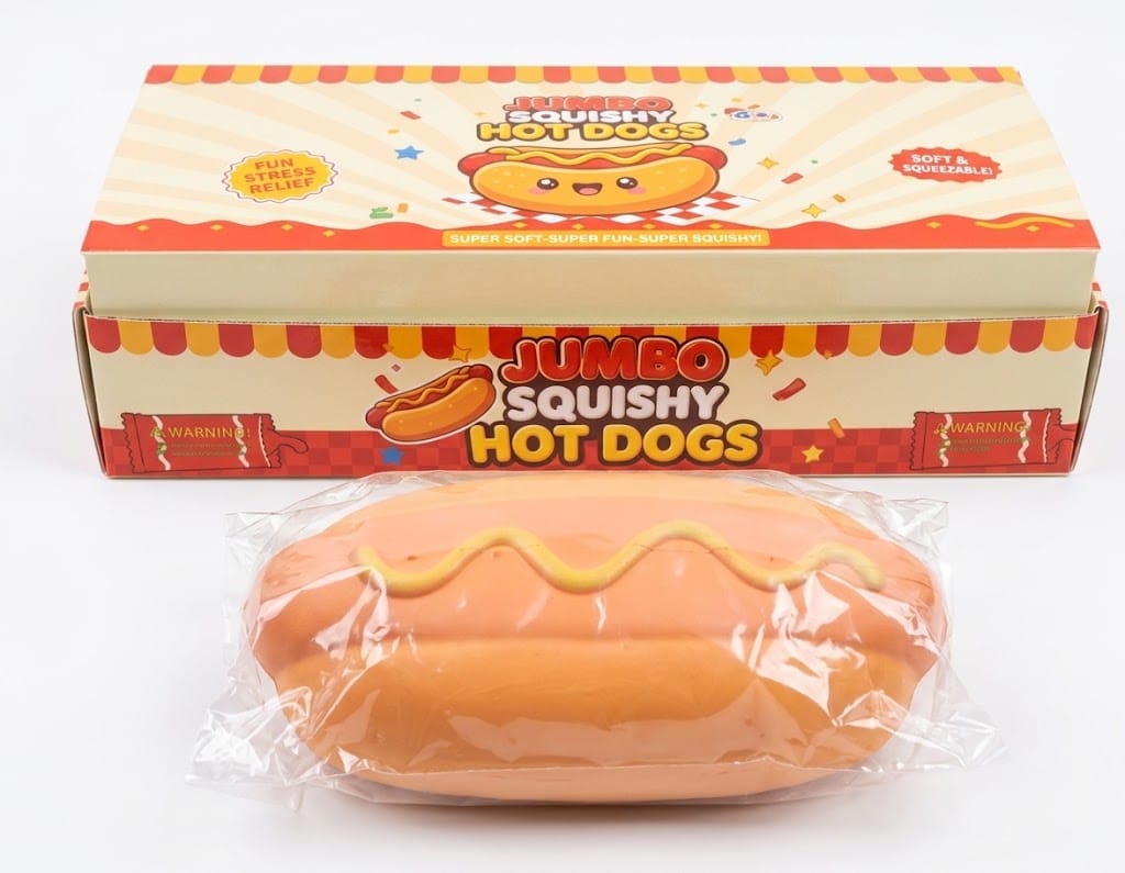 Jumbo Hot Dog Squishy Stress Relief Toy