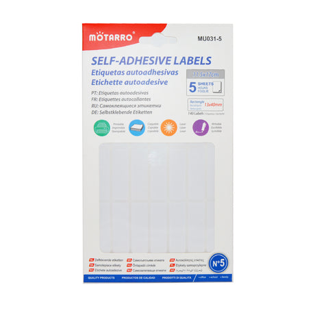 Motarro Self-Adhesive Labels 11.5x17 cm 5 Sheets