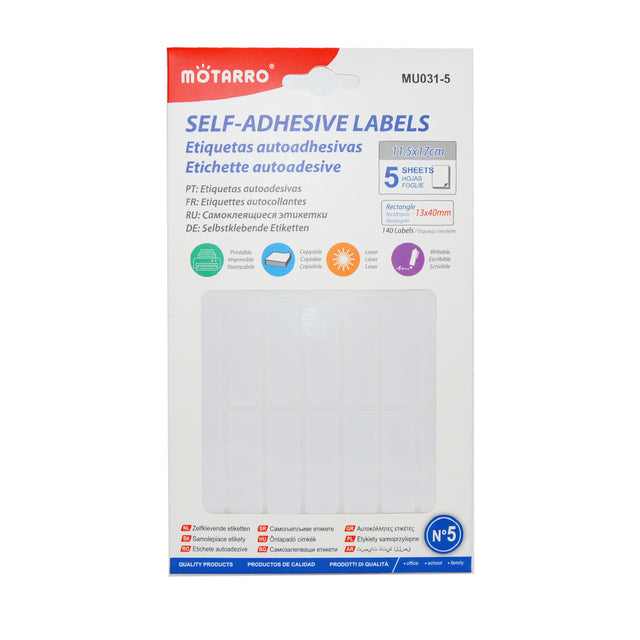 Motarro Self-Adhesive Labels 11.5x17 cm 5 Sheets