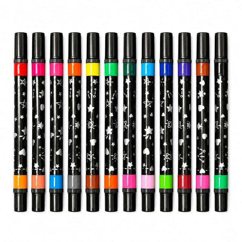 Glitter Dual Tip Markers 18-Piece Set – No. 325-18