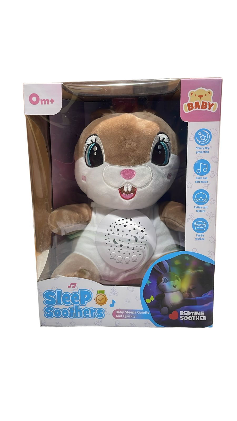 Adorable Bunny Baby Soother Plush - Soft Lovey with Attached Blanket