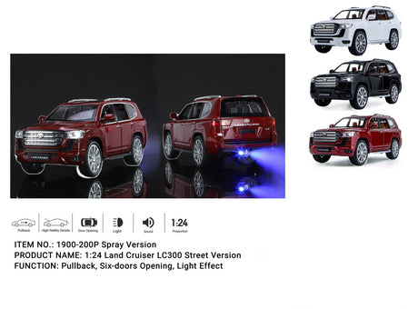 Toyota LC300 Model 1:24 (Assorted colors, sold as single)