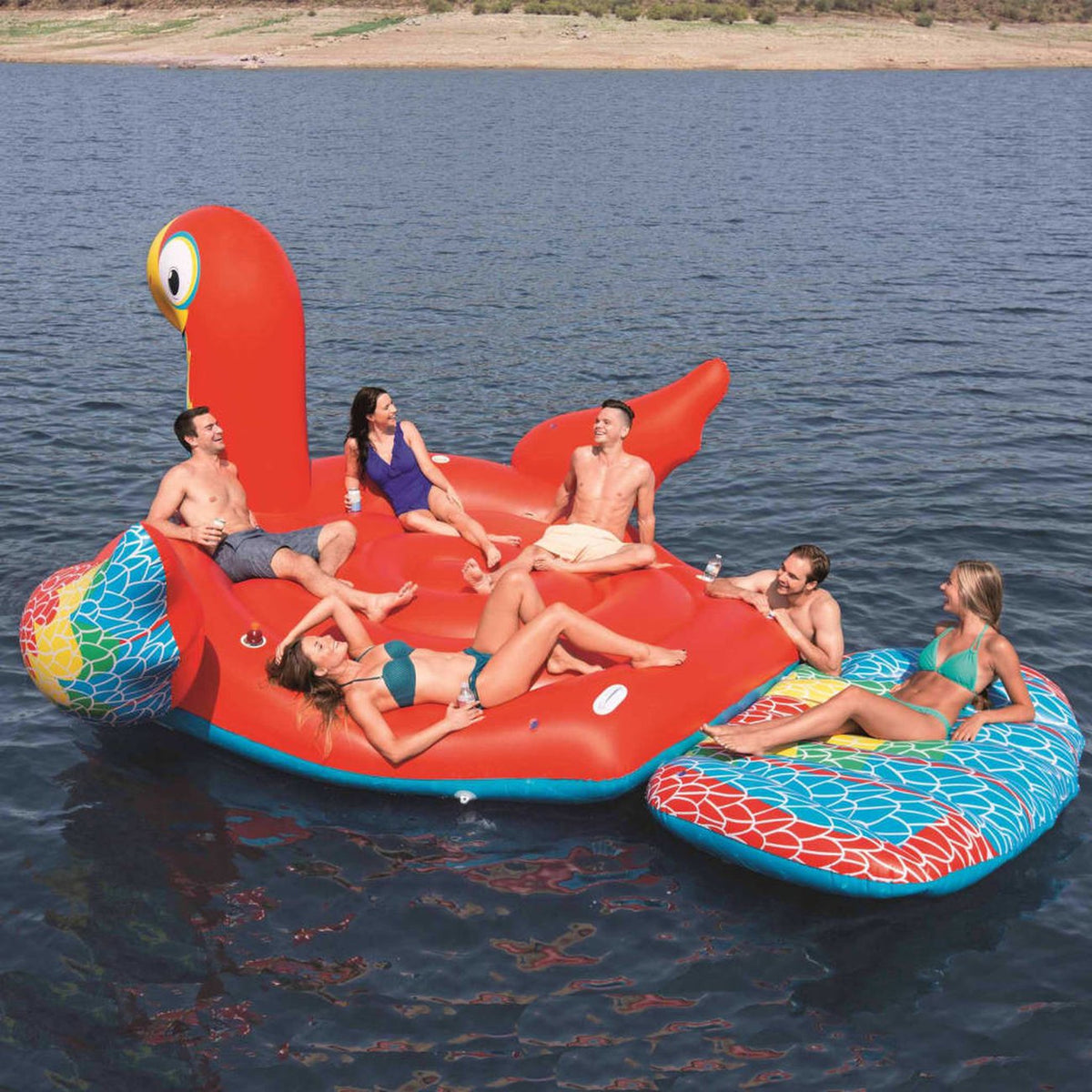 Bestway Giant Parrot Island Inflatable Pool Float 5m × 3.27m – 43227