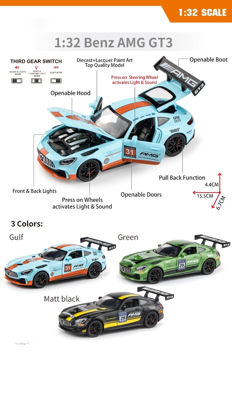 Mercedes AMG GT3 1:32 (Assorted colors, sold as single)