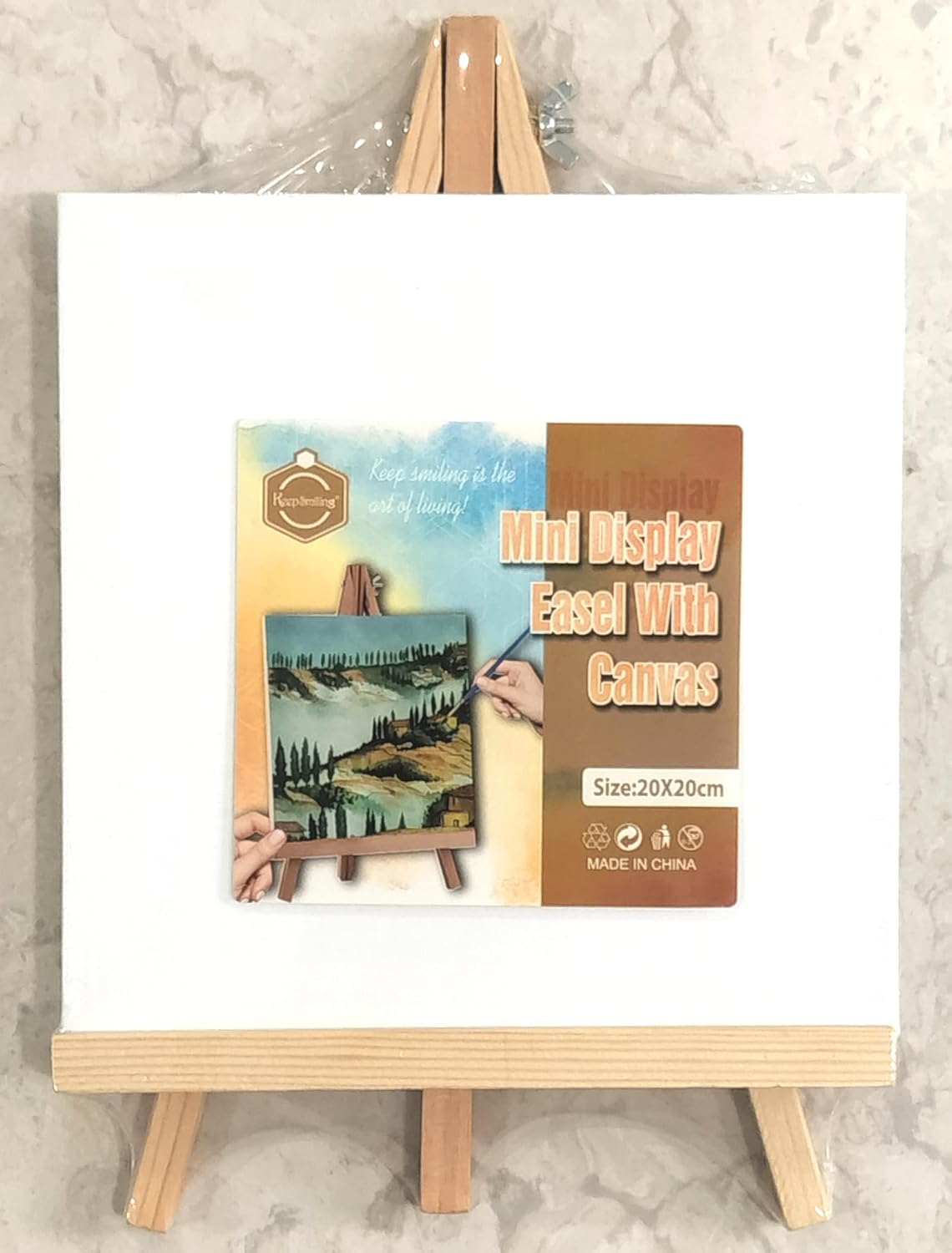 Canvas 20x20 cm with Easel