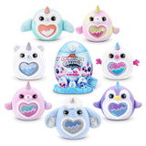 Rainbocorns Eggzania Frozen Mania - Frosty Unicorn Plush Egg with 10+ Snowy Surprises and Rare Snowman - Assorted (Snowy Owl Icey-Hoo)