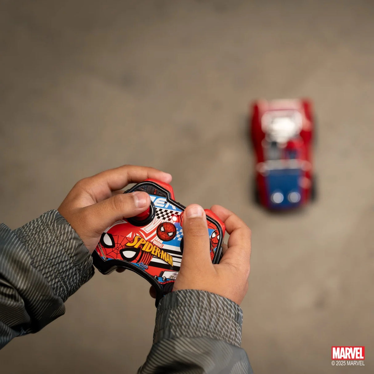 Jada Spider-Man Buggy RC with Non-Removable Spider-Man Figure – 7 Turbo Button Full-Function Remote Control Ages 6+ Red/Blue