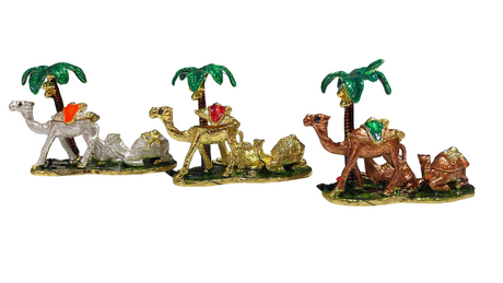 Camel Double Metal Stand with Palm Tree