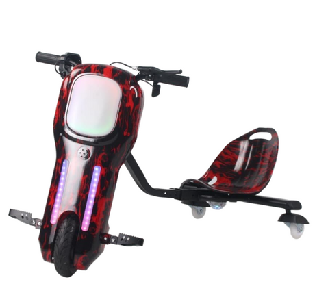 36V Red Electric Drift Scooter for Kids and Teens