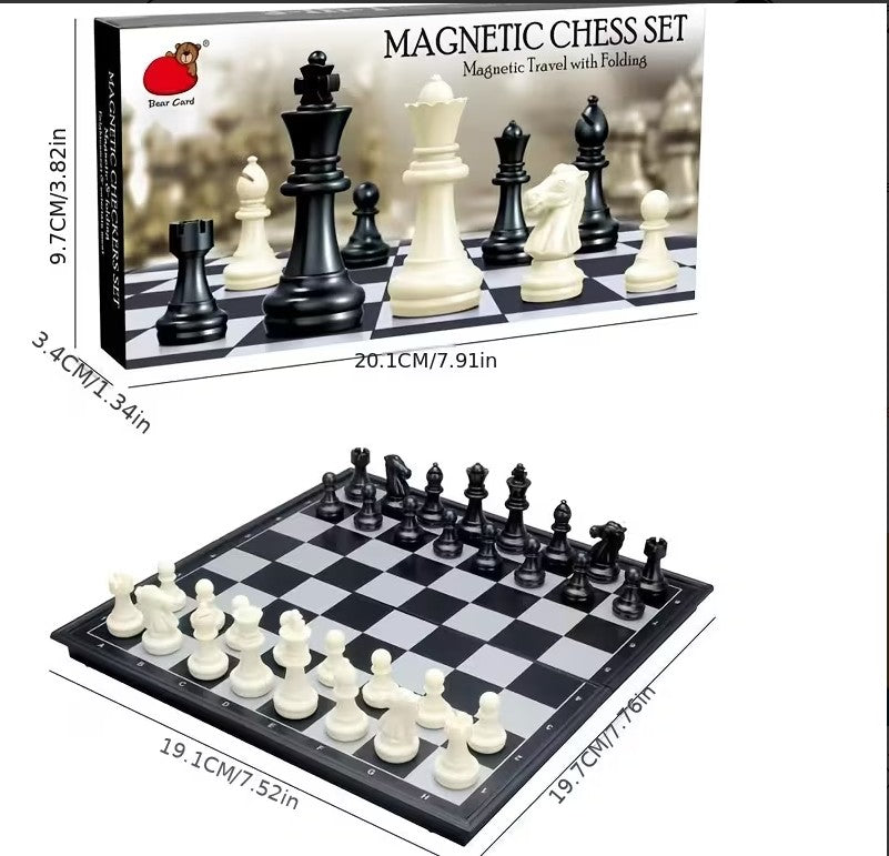 Magnetic Chess Set – Portable Foldable Travel Chess Board Game