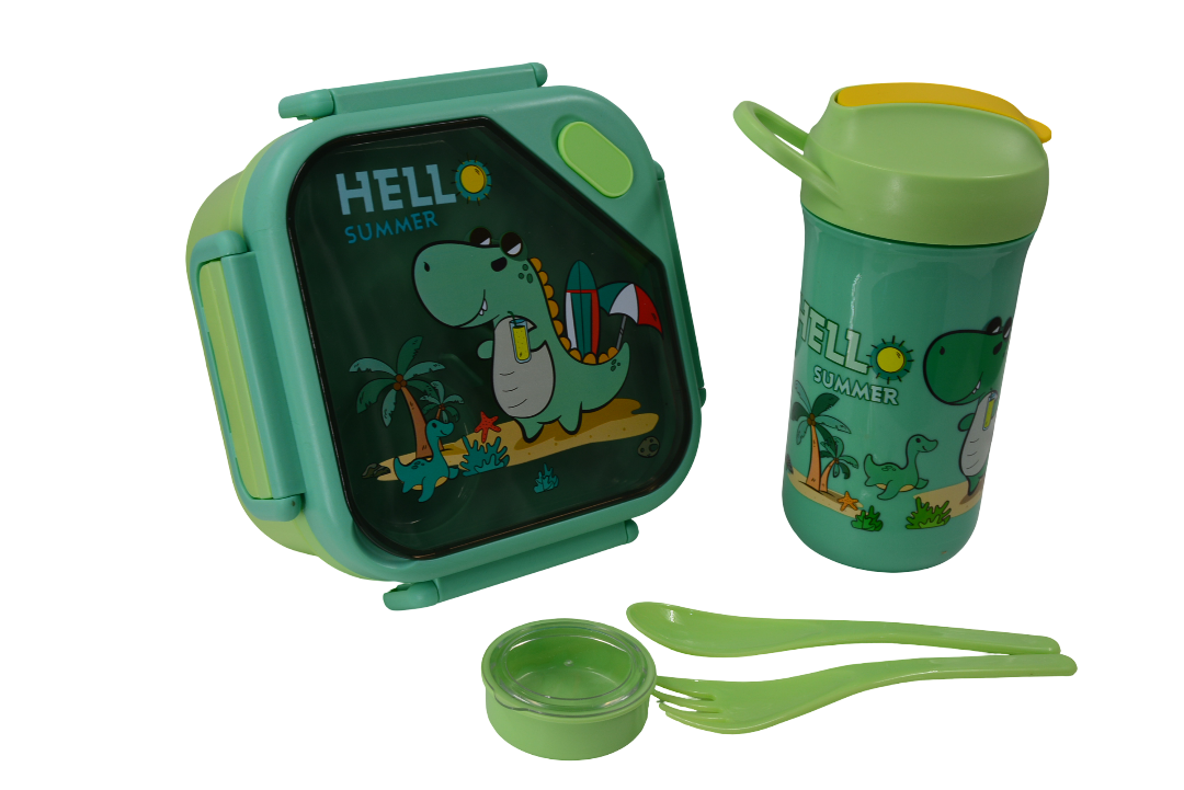 Dino Lunch Box Set (Assorted Designs, Sold as Single)