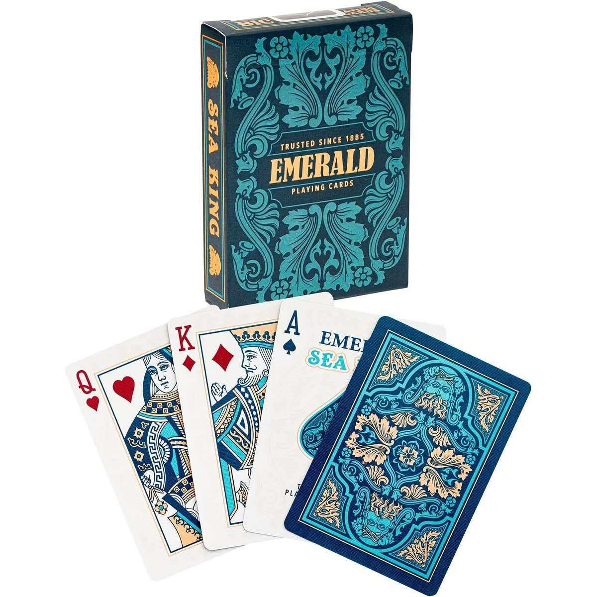 Emerald Sea King Playing Cards Premium Plastic Deck 55 Cards