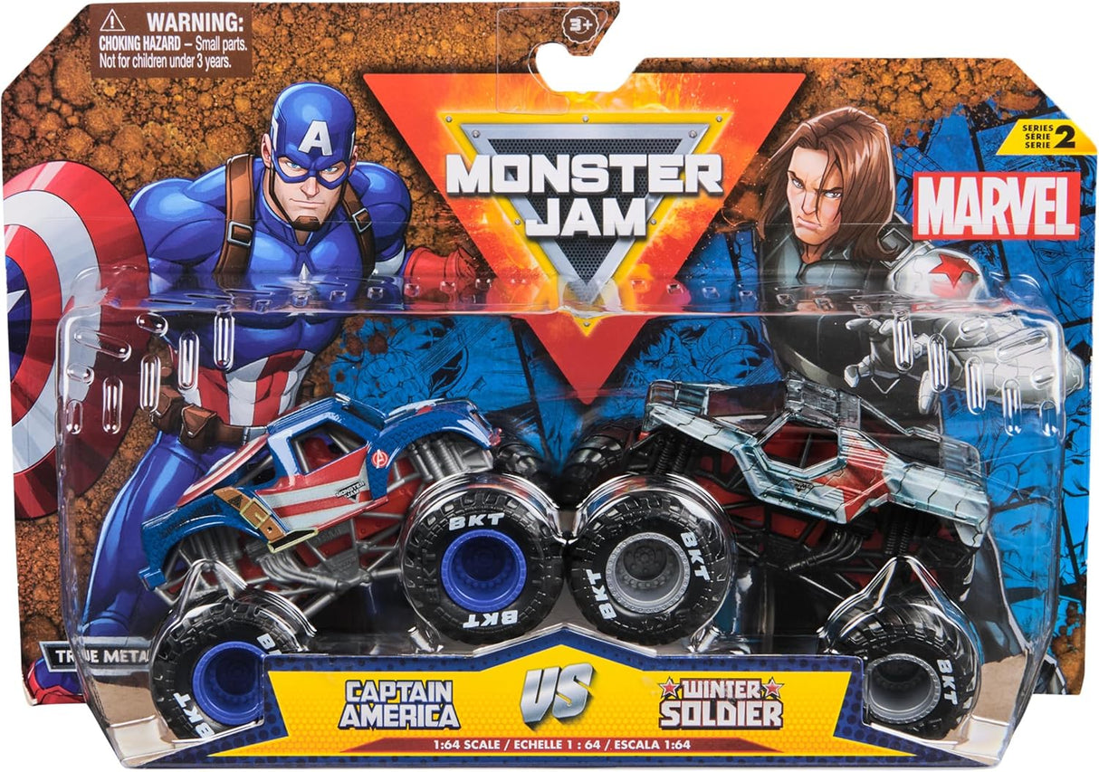 Monster Jam Marvel Vehicles 1:64 2-Pack