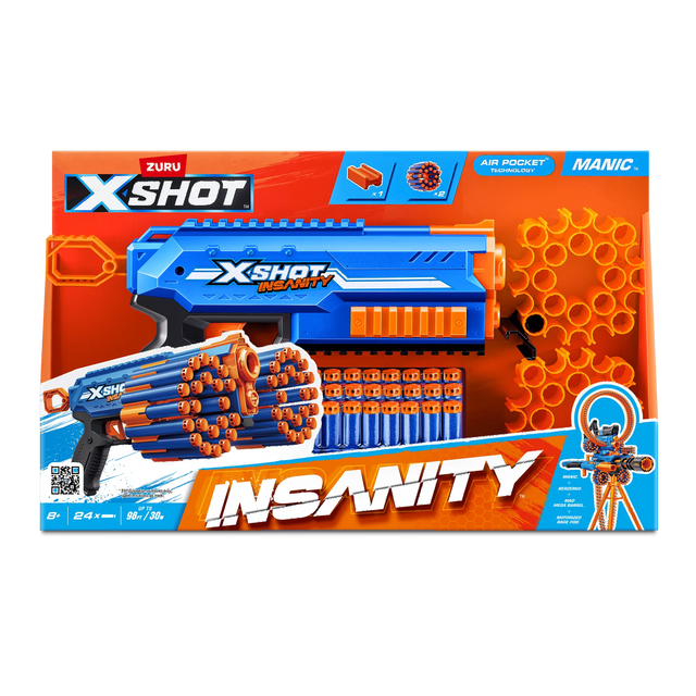 Zuru XShot Insanity Manic Blaster - Foam Blaster Action - product view 2