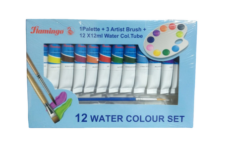 Flamingo Water Colour Set - 12 Colours