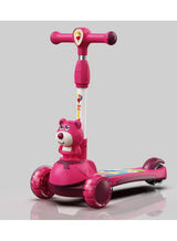 Adjustable Foldable Height Three-Wheel Kids' Scooter – Steel & Plastic Tricycle