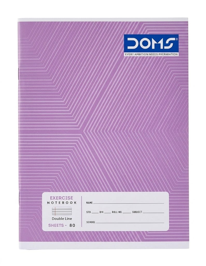 DOMS Exercise Notebook Double Line – 80 Sheets