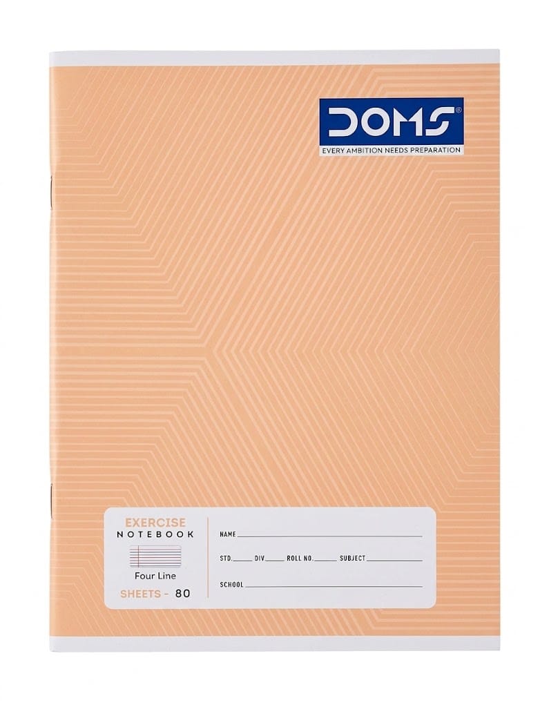 DOMS Exercise Notebook Four Line – 80 Sheets