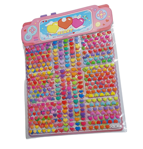 Heart Puffy Sticker Double Sheet Assorted Set of 2