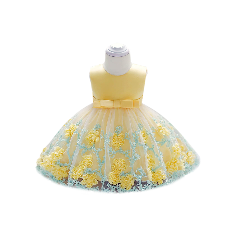 Baby Party Frock 90 Cm Yellow