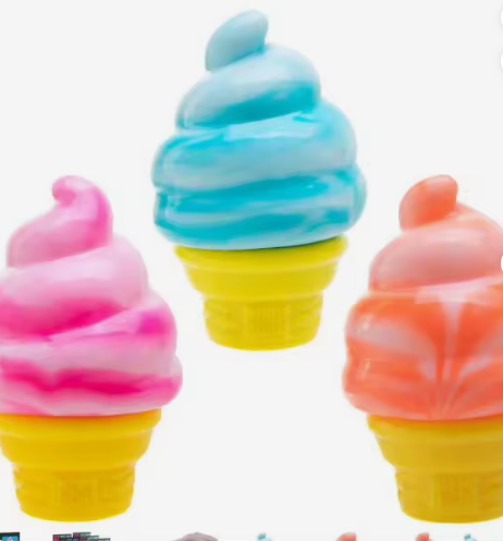 Ice Cream Cone Slow Rising Squishy Toy – Stress Relief Squeeze Sensory Toy
