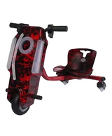 Pro Ride 36V Mini Electric Drift Scooter with Helmet and Protection - Red Multicolor