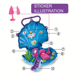 Mermaid Shell Playset for Girls with Doll Accessories & Seahorse Carriage