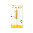 Age 1 Gold Birthday Candle