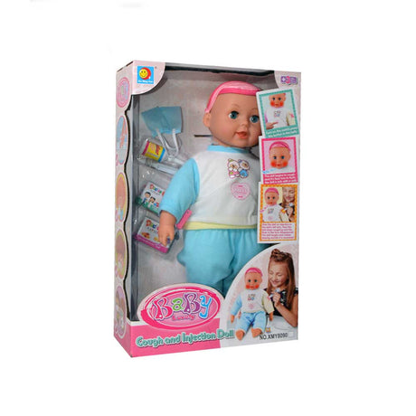 Links to COUGHING DOLL WITH MEDICAL SET by 