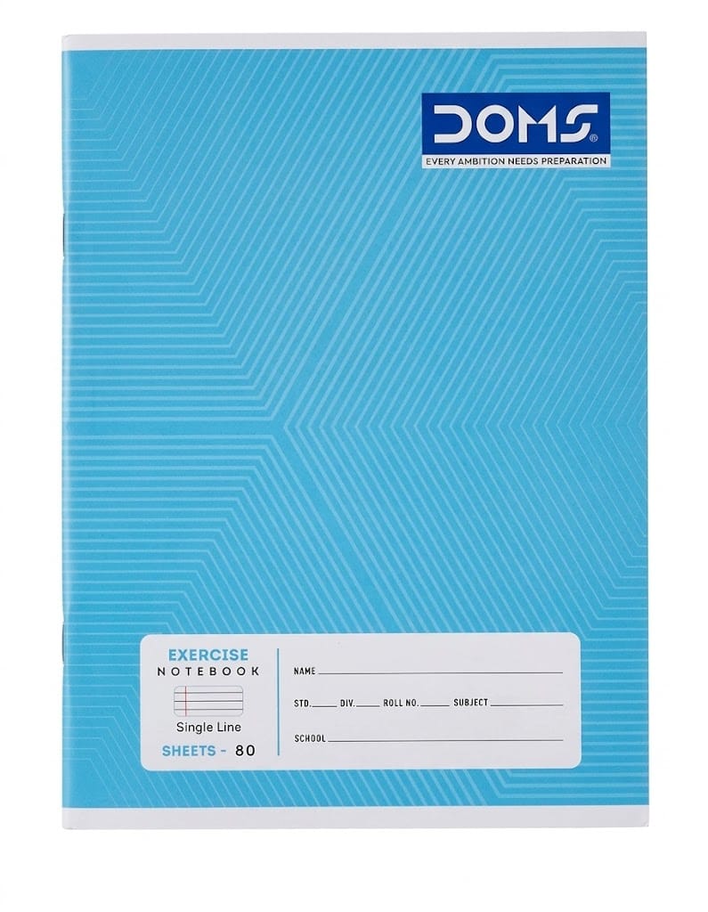 DOMS Exercise Notebook Single Line – 80 Sheets