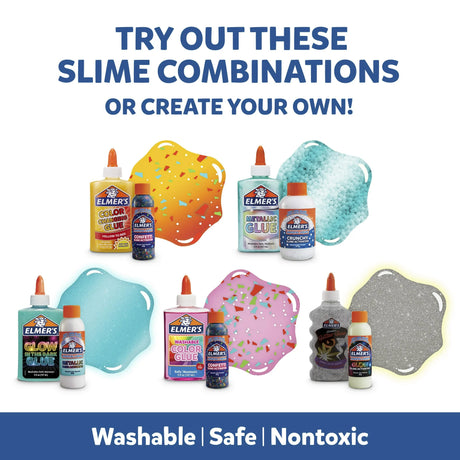 Elmer’s Celebration Slime Kit | Slime Supplies Include Assorted Magical Liquid Slime Activators and Assorted Liquid Glues, 10 Count