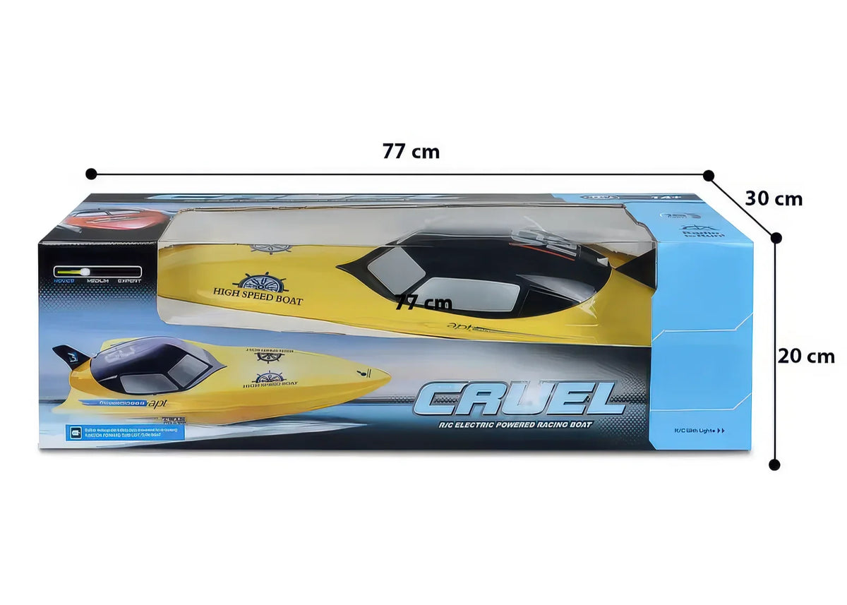 CRUEL High-Speed 2.4GHz RC Racing Boat 74cm with Lights