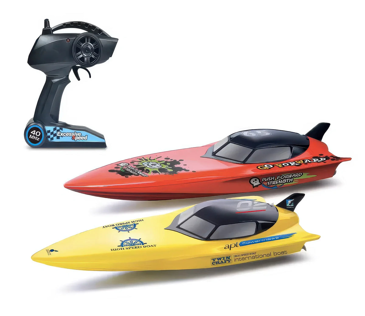 CRUEL High-Speed 2.4GHz RC Racing Boat 74cm with Lights