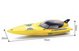 CRUEL High-Speed 2.4GHz RC Racing Boat 74cm with Lights
