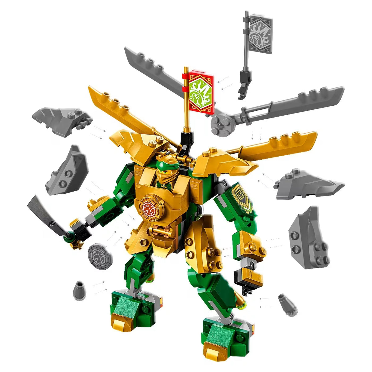 LEGO NINJAGO Lloyd's Mech Battle EVO 71781 Building Kit 223 Pieces