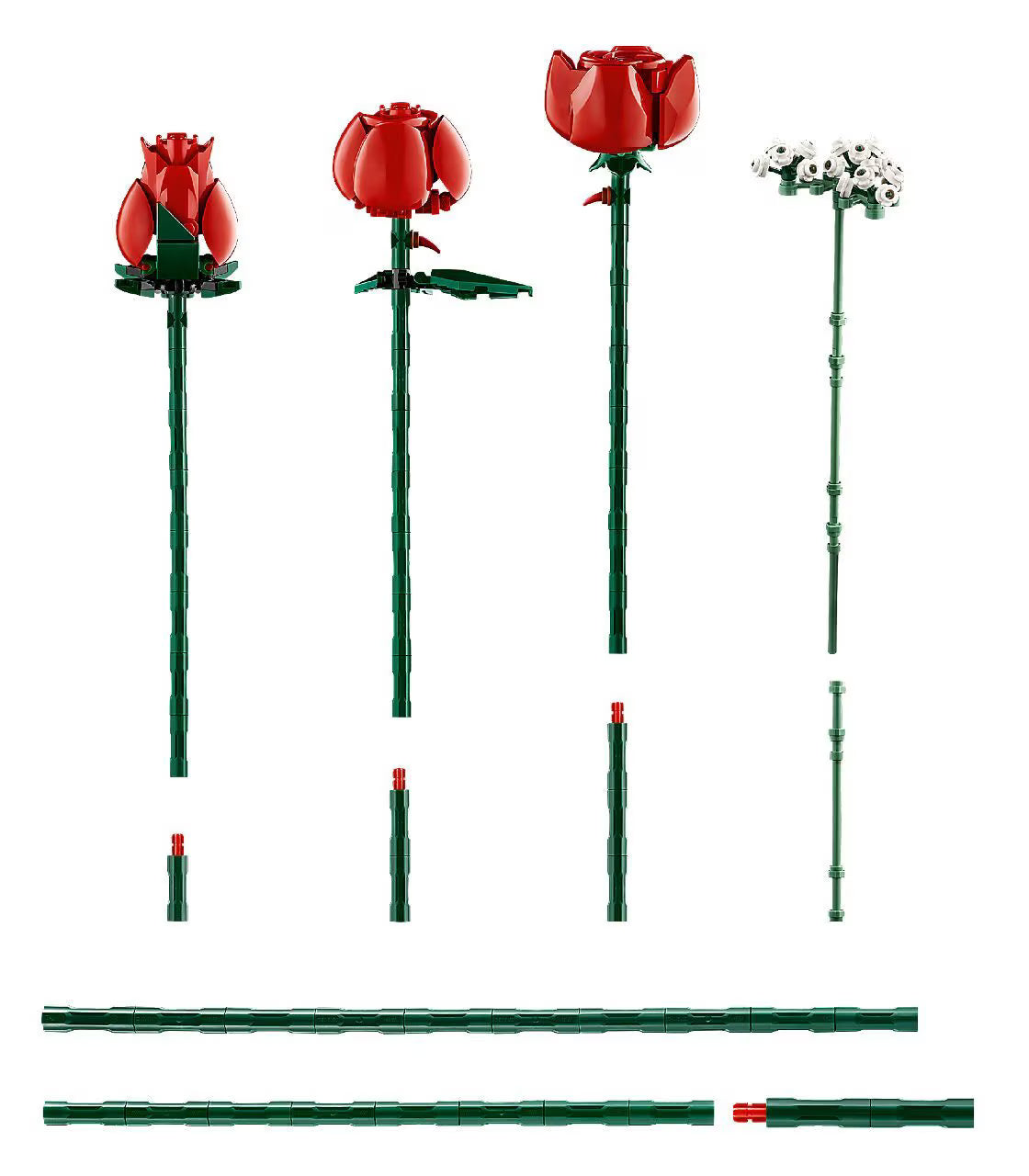 LEGO Botanicals Bouquet of Roses 10328 Building Kit 822 Pieces