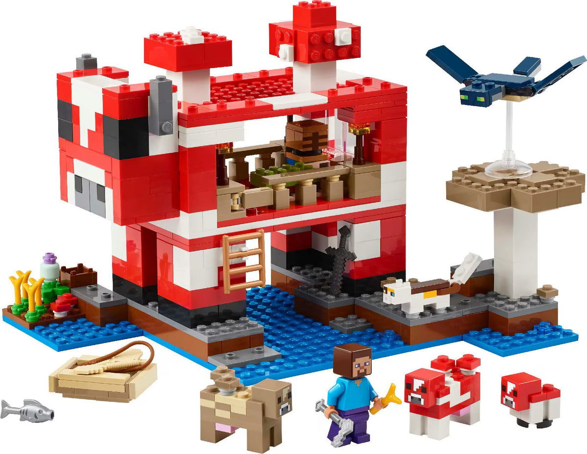 LEGO Minecraft The Mooshroom House 21270 Building Kit 500 Pieces
