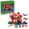 LEGO Minecraft The Mooshroom House 21270 building kit with 500 pieces, Steve, mooshrooms, and phantom