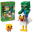 LEGO Minecraft Chicken Jockey 21582 building kit with 344 pieces, posable chicken, baby zombie, and baby chicken figures